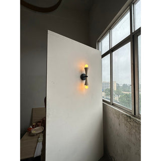 Aura Lampe Murale En Travertin Et Verre Minimaliste Moderne