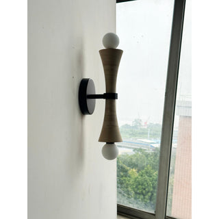 Aura Lampe Murale En Travertin Et Verre Minimaliste Moderne