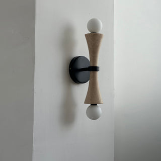 Aura Lampe Murale En Travertin Et Verre Minimaliste Moderne