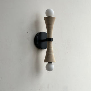 Aura Lampe Murale En Travertin Et Verre Minimaliste Moderne