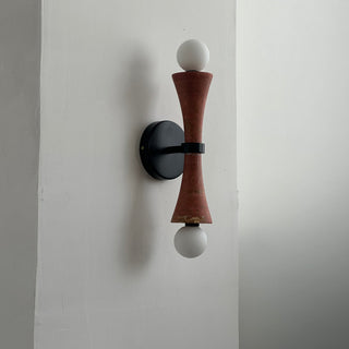 Aura Lampe Murale En Travertin Et Verre Minimaliste Moderne