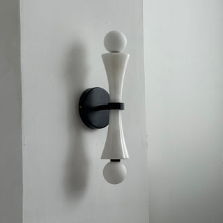 Aura Lampe Murale En Travertin Et Verre Minimaliste Moderne