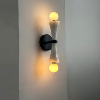 Aura Lampe Murale En Travertin Et Verre Minimaliste Moderne