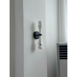 Aura Lampe Murale En Travertin Et Verre Minimaliste Moderne