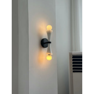 Aura Lampe Murale En Travertin Et Verre Minimaliste Moderne