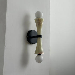 Aura Lampe Murale En Travertin Et Verre Minimaliste Moderne