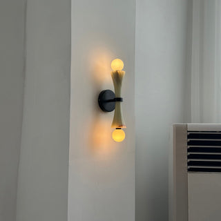 Aura Lampe Murale En Travertin Et Verre Minimaliste Moderne