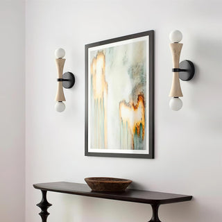 Aura Lampe Murale En Travertin Et Verre Minimaliste Moderne