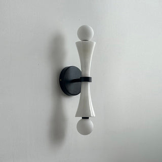 Aura Lampe Murale En Travertin Et Verre Minimaliste Moderne