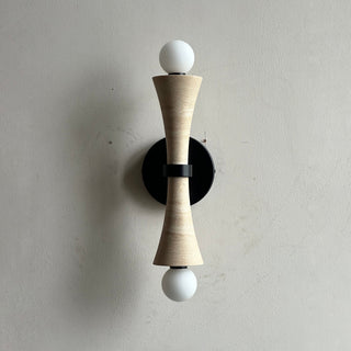 Aura Lampe Murale En Travertin Et Verre Minimaliste Moderne