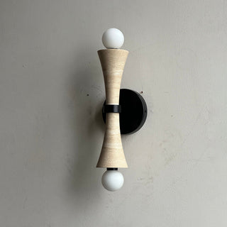 Aura Lampe Murale En Travertin Et Verre Minimaliste Moderne