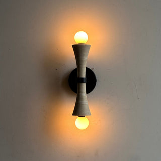 Aura Lampe Murale En Travertin Et Verre Minimaliste Moderne