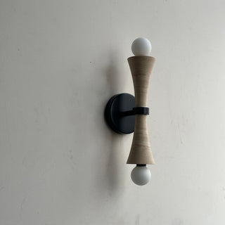 Aura Lampe Murale En Travertin Et Verre Minimaliste Moderne