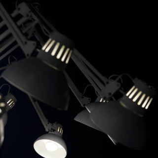 Lustra Lustre Noir à Bras Multiples Ajustables