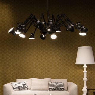 Lustra Lustre Noir à Bras Multiples Ajustables