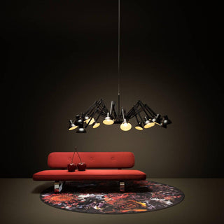 Lustra Lustre Noir à Bras Multiples Ajustables