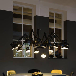 Lustra Lustre Noir à Bras Multiples Ajustables