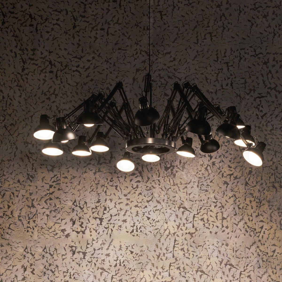 Taluna Lustre Noir à Bras Multiples Ajustables