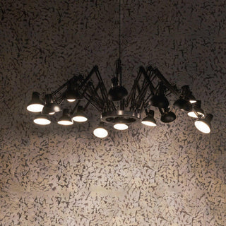 Lustra Lustre Noir à Bras Multiples Ajustables