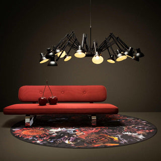 Lustra Lustre Noir à Bras Multiples Ajustables