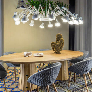 Lustra Lustre Noir à Bras Multiples Ajustables