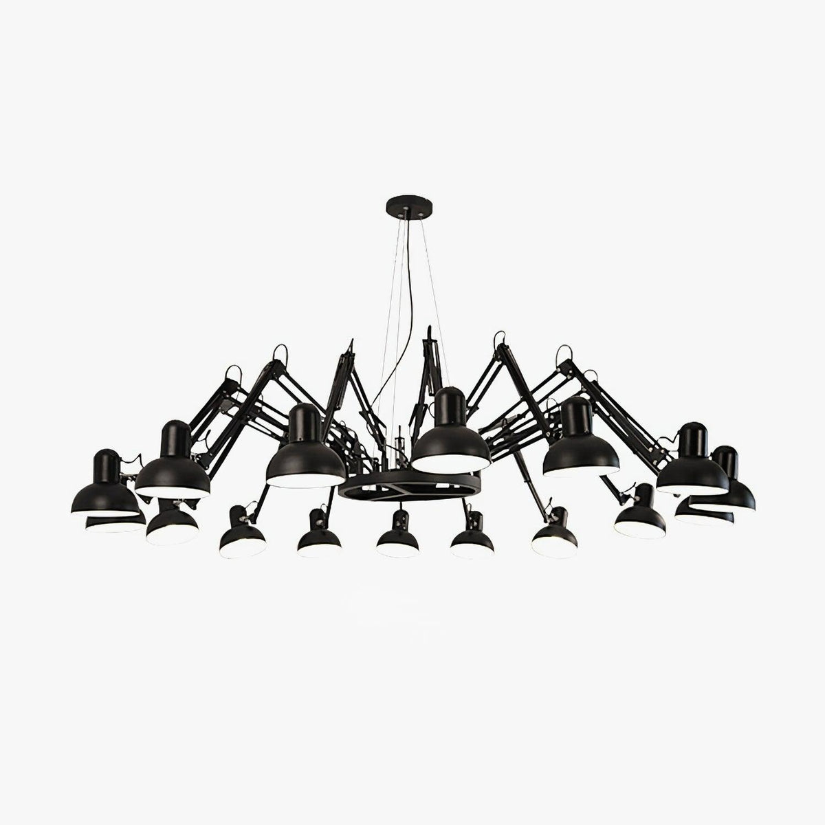 Taluna Lustre Noir à Bras Multiples Ajustables