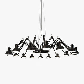 Lustra Lustre Noir à Bras Multiples Ajustables