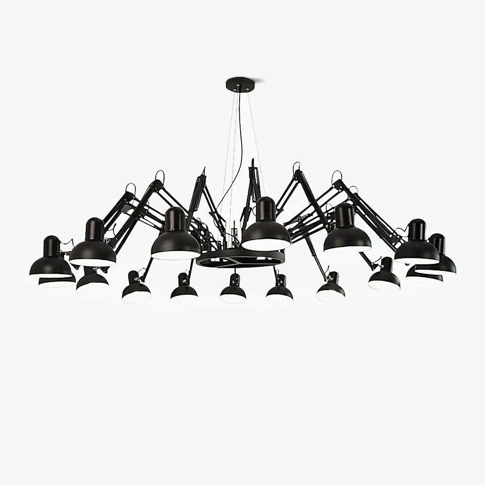 Taluna Lustre Noir à Bras Multiples Ajustables