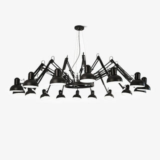 Lustra Lustre Noir à Bras Multiples Ajustables
