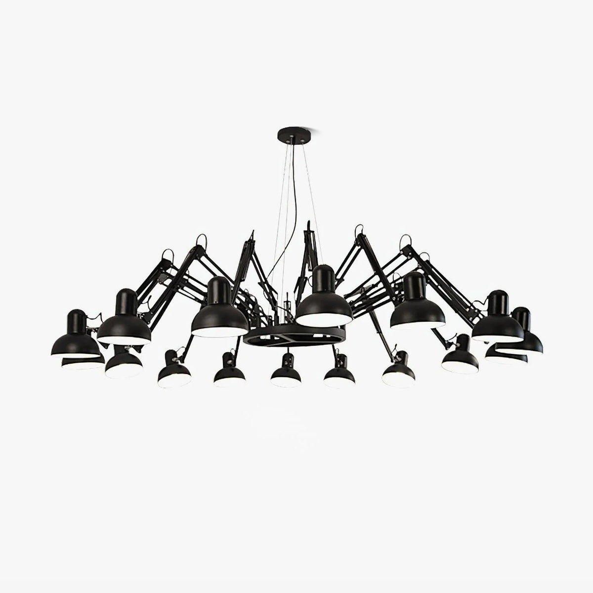 Taluna Lustre Noir à Bras Multiples Ajustables