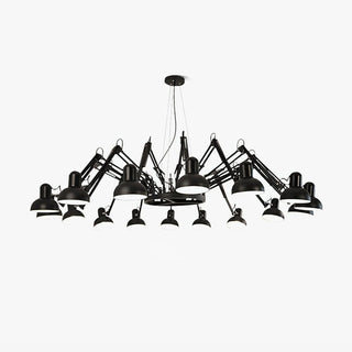 Lustra Lustre Noir à Bras Multiples Ajustables