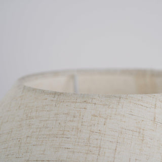 Lumian Lampe de Table en Tissu Et Céramique Rustique Beige