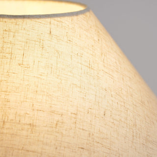Lumian Lampe de Table en Tissu Et Céramique Rustique Beige