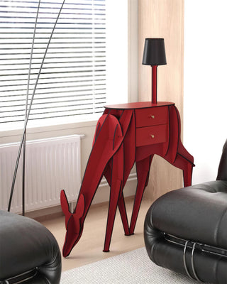 Peldes Table d'Appoint en Forme de Cerf