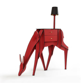 Peldes Table d'Appoint en Forme de Cerf