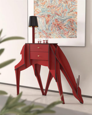 Peldes Table d'Appoint en Forme de Cerf