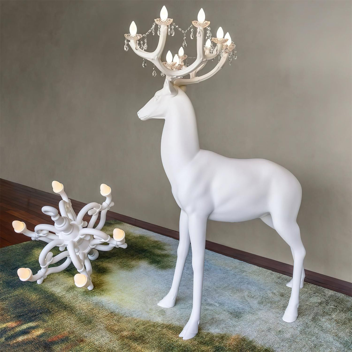 Stag Lampadaire Sculpture