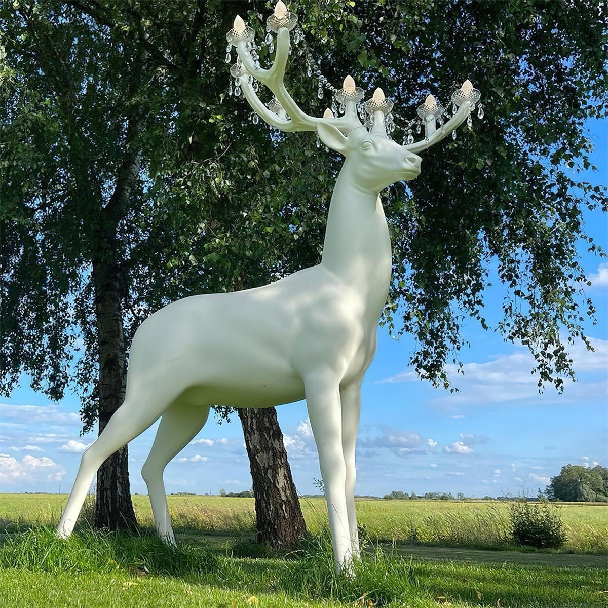 Stag Lampadaire Sculpture