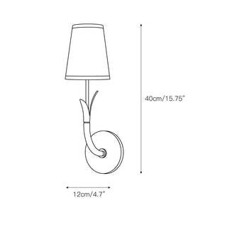 Elys Applique Murale  en Métal Laiton et Tissu Minimaliste Moderne