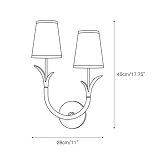 Elys Applique Murale  en Métal Laiton et Tissu Minimaliste Moderne