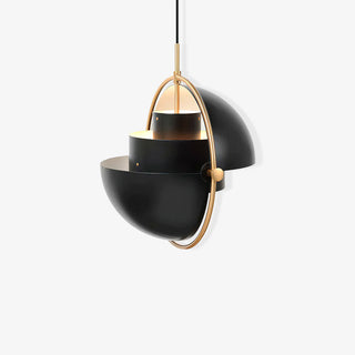 Lustra Suspension Boule Déformée Dorée