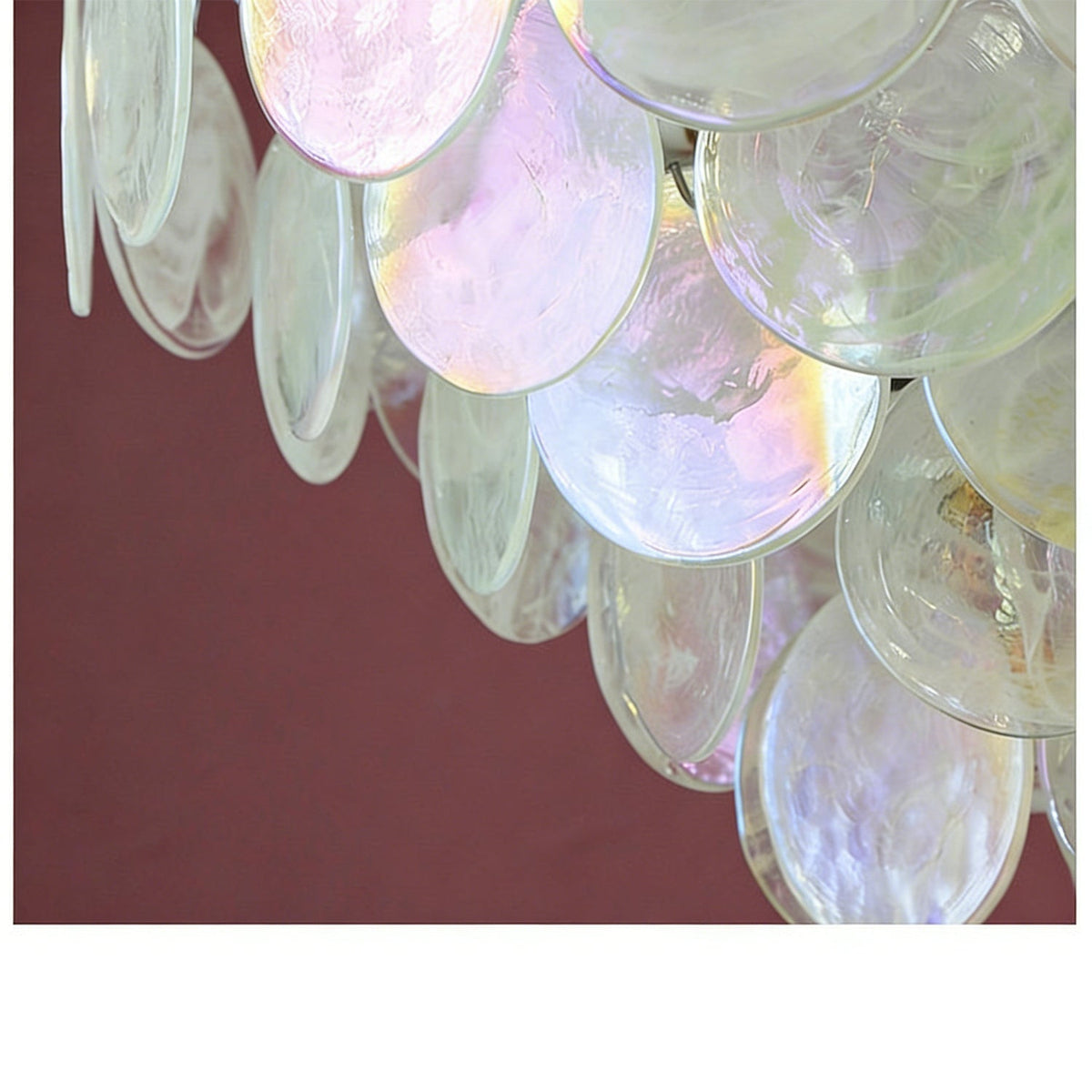 Medium size (60cm) Brette Disk Glass Chandelier.