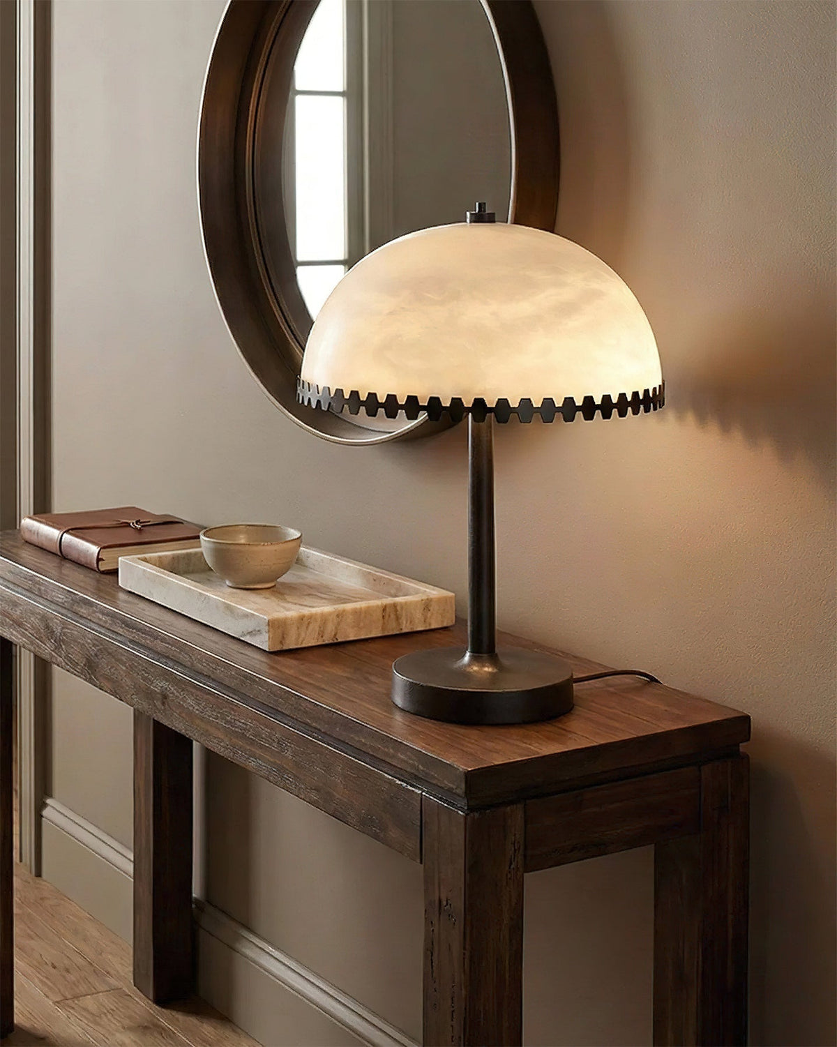 The lamp as a decorative object in a modern home.