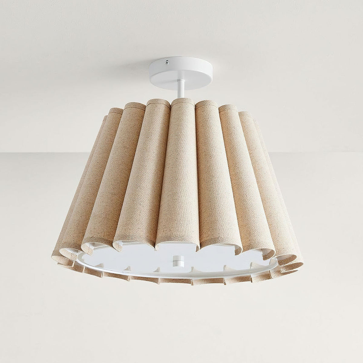 Dimensional drawing of the Colette Scalloped Flush Mount.