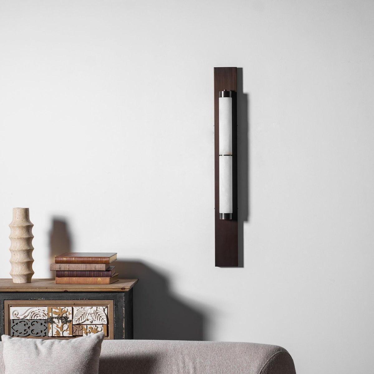 The lamp shown unlit to highlight the material.