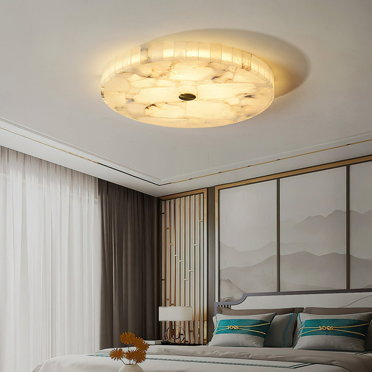 The 40cm Darrow Alabaster Ceiling Mount.