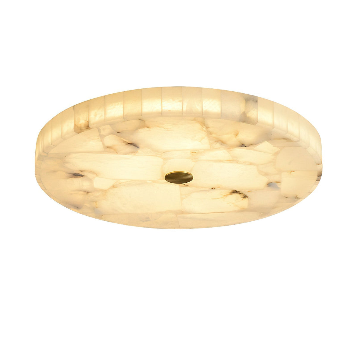Darrow Alabaster Ceiling Mount viewed from the side.