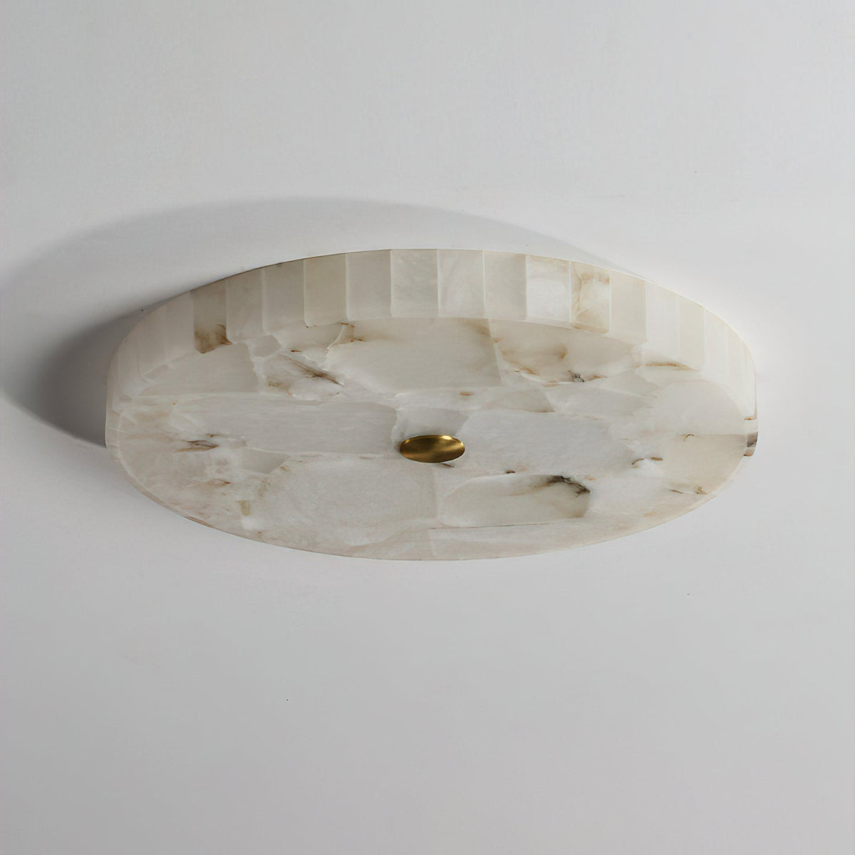 Angled view showing the low-profile design of the flush mount.