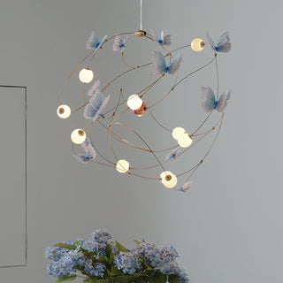 Flutter Orbit Butterfly Chandelier-Neutral Decor