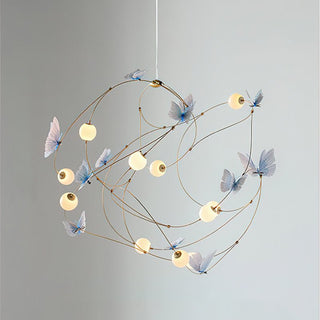 Flutter Orbit Butterfly Chandelier-Neutral Decor